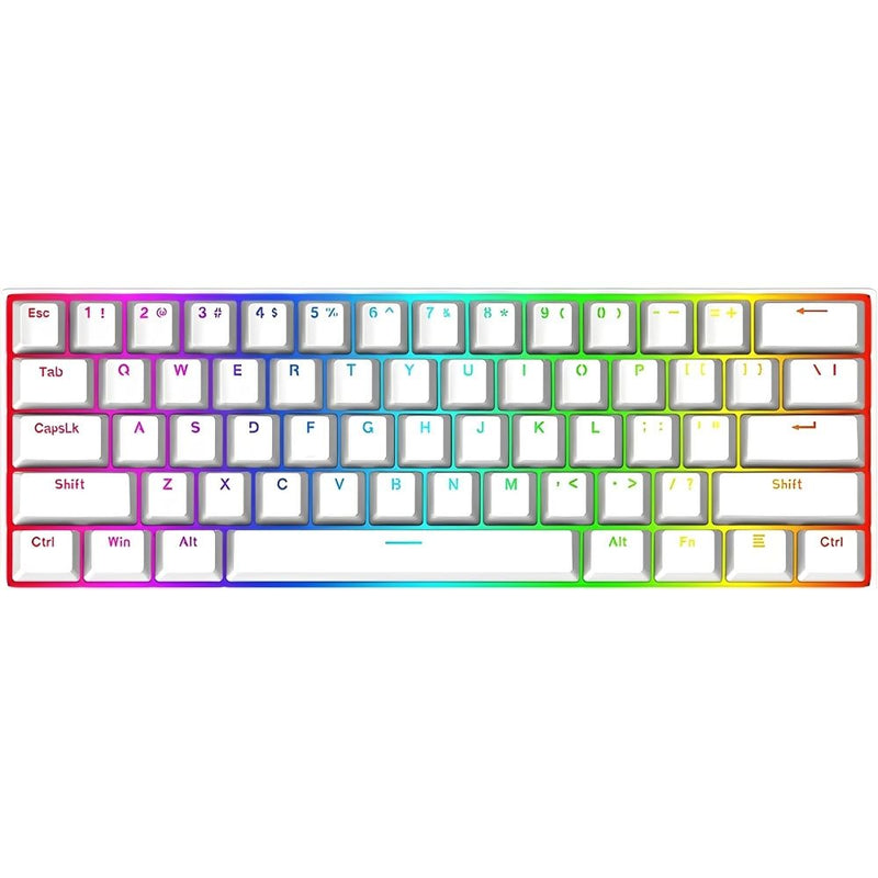 TECLADO REDRAGON DRAGONBORN MECHANICAL WHITE K630W-RGB (RED) 138837