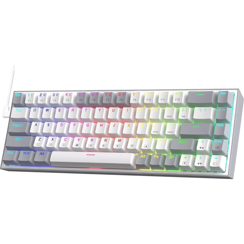TECLADO REDRAGON CASTOR K631WG RGB (65% HOTSWAP) WIRELESS/BT/BLACK SWITCH RED INGLES 144749