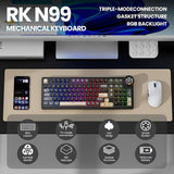 TECLADO MECANICO WIRELESS ROYAL KLUDGE N99 RGB/96%/BEIGE SW/ESP/PHANTOM