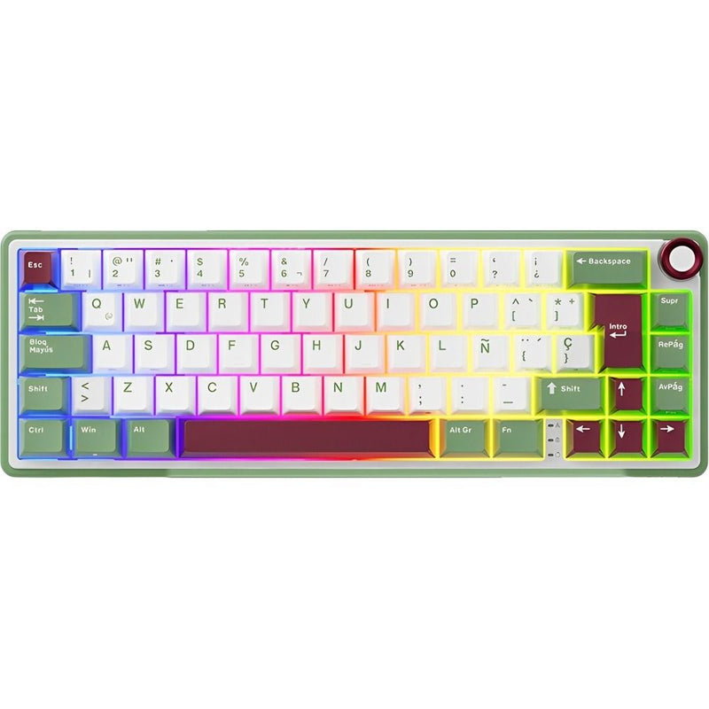 TECLADO MECANICO ROYAL KLUDGE R65 RGB/60%/CHARTREUSE SWITCH(LINEAR)/ESP/GREENSAND