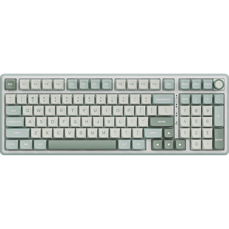 TECLADO MECANICO WIRELESS ROYAL KLUDGE R98PRO RGB/96%/BEIGE SWITCH/ING/SKY CYAN