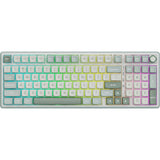 TECLADO MECANICO WIRELESS ROYAL KLUDGE R98PRO RGB/96%/BEIGE SWITCH/ING/SKY CYAN