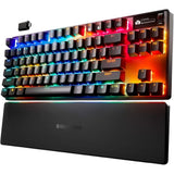 TECLADO MECANICO WIRELESS STEELSERIES 64871 APEX PRO TKL GEN3 ALUMIN/RGB/RAPID TRIGGER/OLED 129431