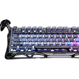 TECLADO MECANICO WIRELESS GRAVASTAR MERCURY K1 PRO RGB/75%/TRI MODE/CYBERPUNK/BLACK