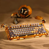 TECLADO MECANICO WIRELESS GRAVASTAR MERCURY K1 PRO RGB/75%/TRI MODE/BATTLE-WORN YELLOW