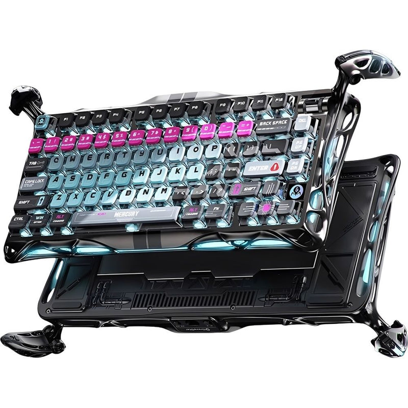 TECLADO MECANICO GRAVASTAR MERCURY V75 PRO RGB/75%/8K/RT/MAGNET SW/NEON GRAFFITI/GRAY