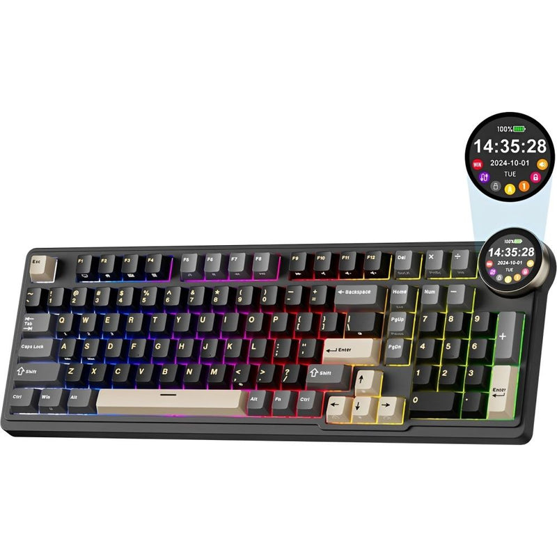 TECLADO MECANICO WIRELESS ROYAL KLUDGE N99 RGB/96%/CREAM SW/ING/PHANTOM