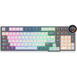 TECLADO MECANICO WIRELESS ROYAL KLUDGE N99 RGB/96%/BEIGE SW/ING/MOON