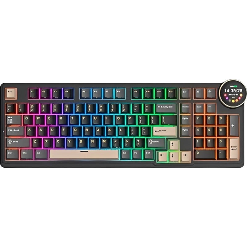 TECLADO MECANICO WIRELESS ROYAL KLUDGE N99 RGB/96%/BEIGE SW/ING/PHANTOM