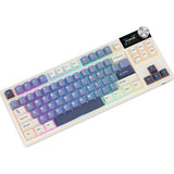 TECLADO MECANICO WIRELESS ROYAL KLUDGE RK S85 RGB/75%/BEIGE SWITCH/ING/HORIZON BLUE
