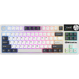 TECLADO MECANICO WIRELESS ROYAL KLUDGE RK S85 RGB/75%/BEIGE SWITCH/ING/WHITE NIGHT