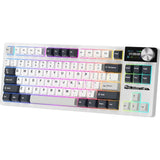 TECLADO MECANICO WIRELESS ROYAL KLUDGE RK S85 RGB/75%/BEIGE SWITCH/ING/WHITE NIGHT
