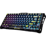 TECLADO MECANICO WIRELESS GRAVASTAR MERCURY K1 LITE RGB/75%/TRI MODE/TRANSPARENT BLACK