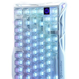 TECLADO MECANICO WIRELESS GRAVASTAR MERCURY K1 LITE RGB/75%/TRI MODE/CRYSTAL AURORA