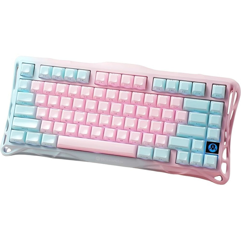 TECLADO MECANICO WIRELESS GRAVASTAR MERCURY K1 LITE RGB/75%/TRI MODE/LUMEN ROSE