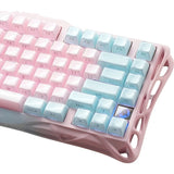 TECLADO MECANICO WIRELESS GRAVASTAR MERCURY K1 LITE RGB/75%/TRI MODE/LUMEN ROSE