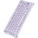TECLADO MECANICO WIRELESS GRAVASTAR MERCURY K1 RGB/75%/TRI MODE/LAVENDER PURPLE
