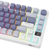 TECLADO MECANICO WIRELESS ROYAL KLUDGE M75 RGB/75%/TRI MODE/BEIGE SW/ING/OCEAN BLUE