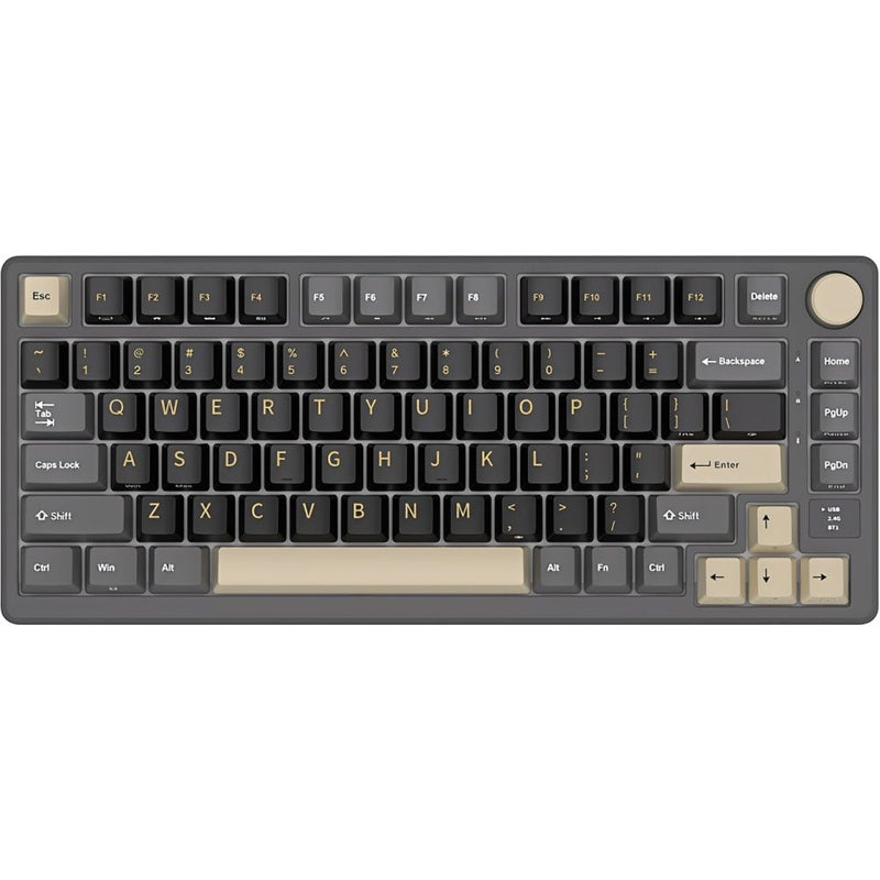 TECLADO MECANICO WIRELESS ROYAL KLUDGE M75 RGB/75%/TRI MODE/CREAM SW/ING/PHANTOM