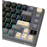 TECLADO MECANICO WIRELESS ROYAL KLUDGE M75 RGB/75%/TRI MODE/CREAM SW/ING/PHANTOM