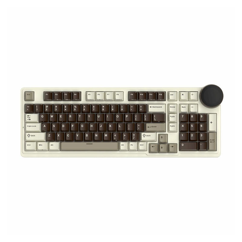 TECLADO MECANICO WIRELESS ROYAL KLUDGE N99 RGB/96%/BEIGE SW/ING/MOCHA GREY