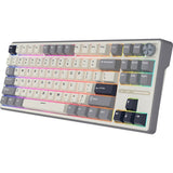 TECLADO MECANICO ROYAL KLUDGE R87PRO RGB/75%/CREAMY SWITCH/ING/HALF GREY