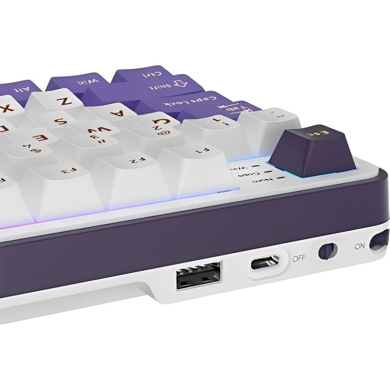 TECLADO MECANICO WIRELESS ROYAL KLUDGE S98 RGB/96%/BEIGE SW/ESP/BLACKBERRY MOUSSE