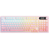 TECLADO MECANICO WIRELESS ROYAL KLUDGE S98 RGB/96%/CREAM SW/ING/PINK GRADIENT