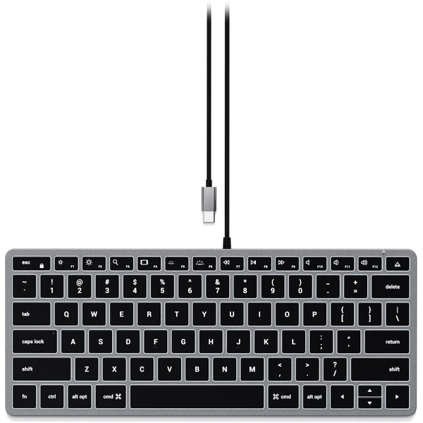 TECLADO USB-C SATECHI ST-UCSW1M SLIM W1 WIRED BACKLIT KEYBOARD COMPACTO ILUMINADO