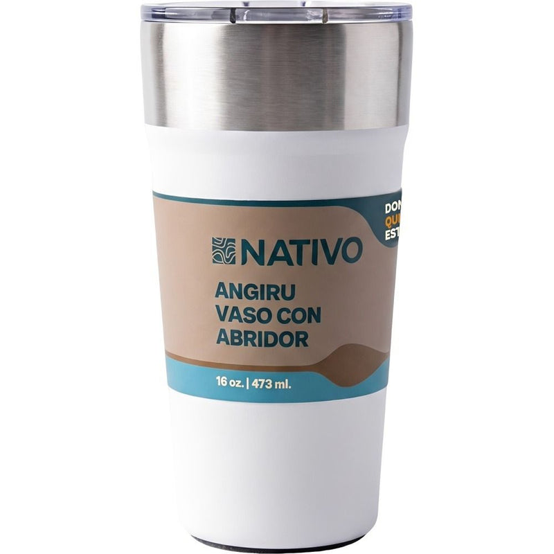 VASO NATIVO ANGIRU C/ ABRIDOR - 473ML - BLANCO
