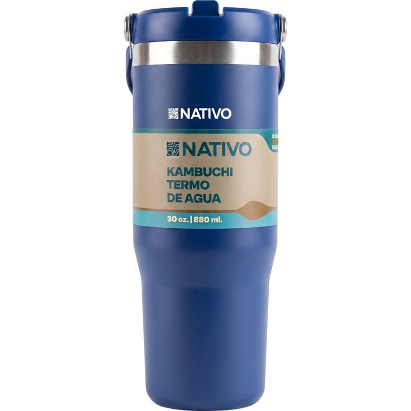 TERMO NATIVO KAMBUCHI P/ AGUA - 880ML - AZUL