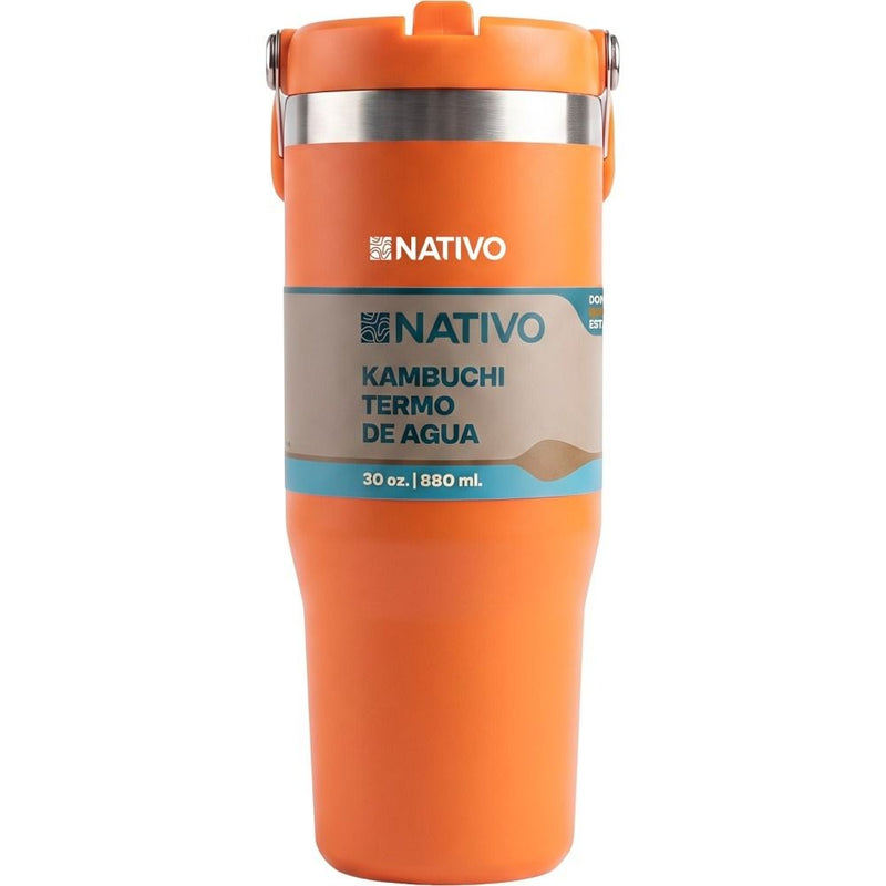 TERMO NATIVO KAMBUCHI P/ AGUA - 880ML - NARANJA