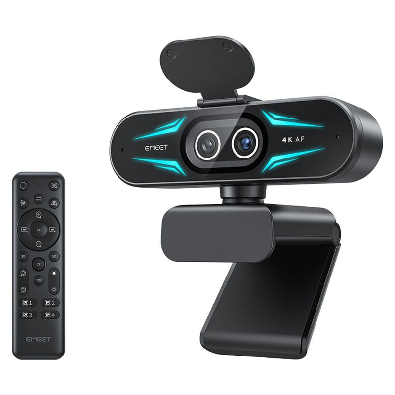WEBCAM EMEET SMARTCAM C60E 4K DUAL/WIDE ANGLE BLACK E3402