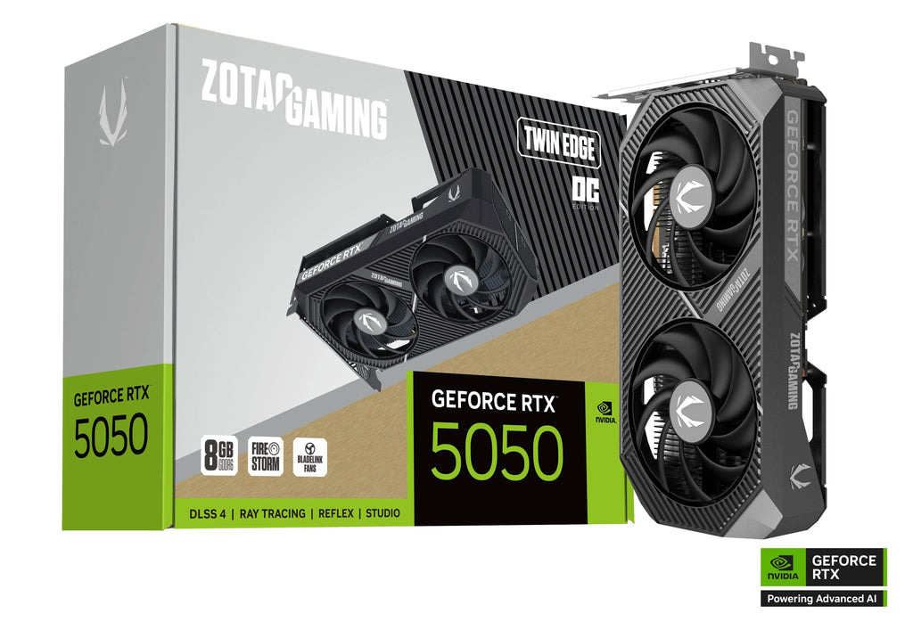 VGA ZOTAC RTX5050 GAMING TWIN EDGE OC 8GB/GDDR6/128BIT/2602MHZ/2FAN ZT-B50500H-10M Product